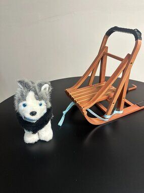 American Girl Husky Dog “Pepper” & Sled Playset